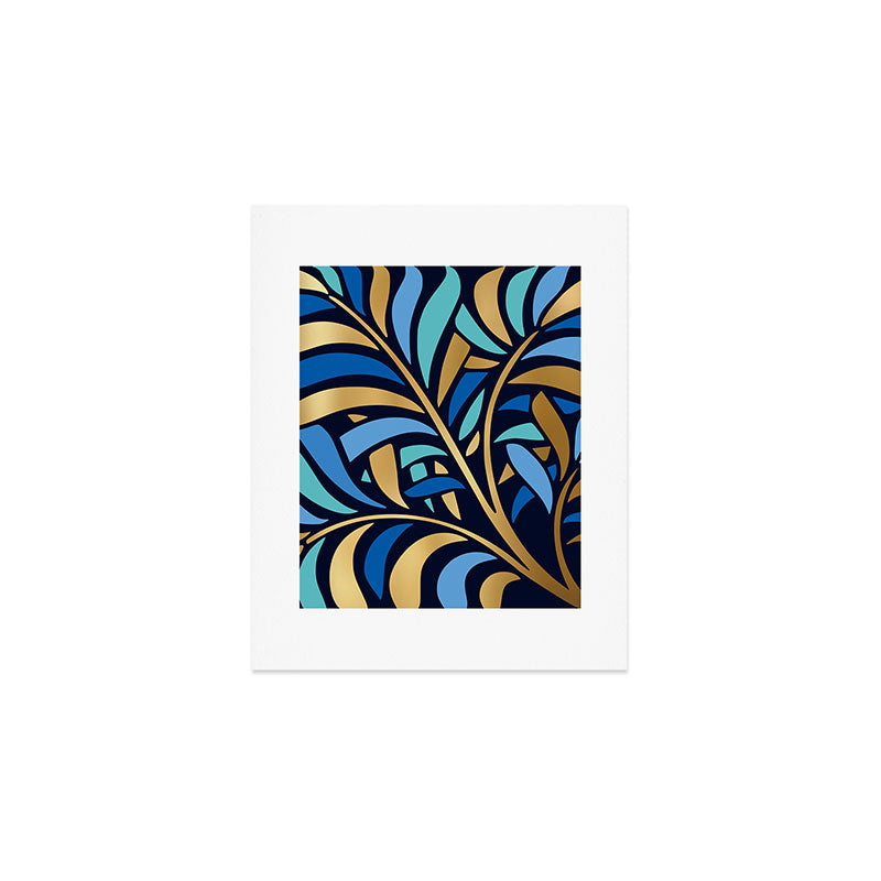 Decorative Floral Leaf Art Print Gallery Image 1