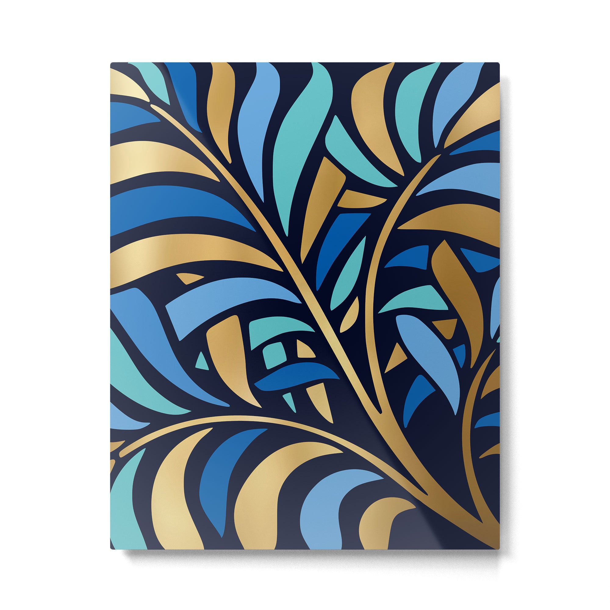 Decorative Floral Leaf Metal Print Gallery Image 6