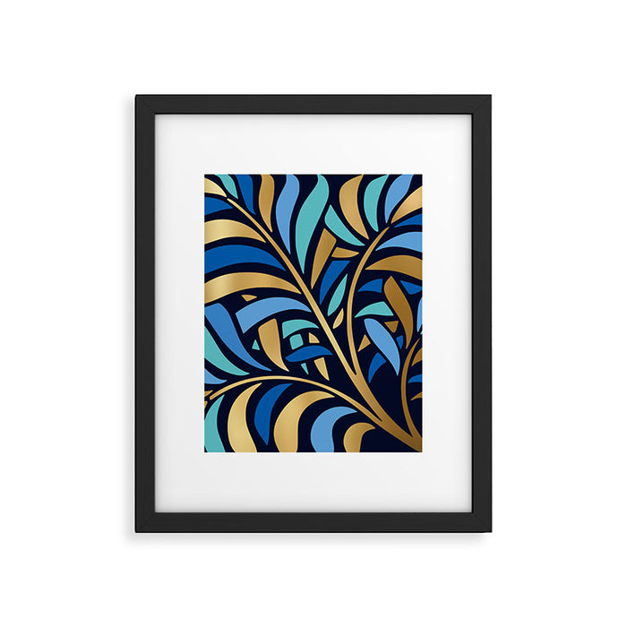 Decorative Floral Leaf Framed Art Print Gallery Image 1