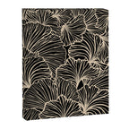 Decorative Leaf Pattern, Floral Prints, Cream and Black Canvas Print Gallery Image 8
