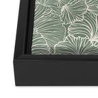 Decorative Nature Pattern, Sage Green and Ivory, Floral Prints Framed Canvas Print Gallery Image 3