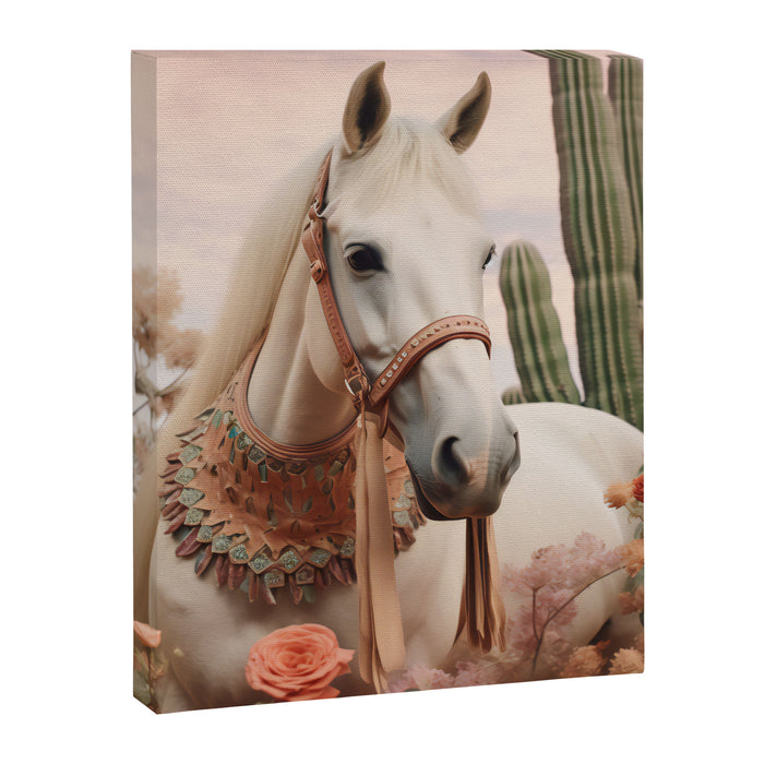 Desert Bohemian Garden Horse Canvas Print Gallery Image 1