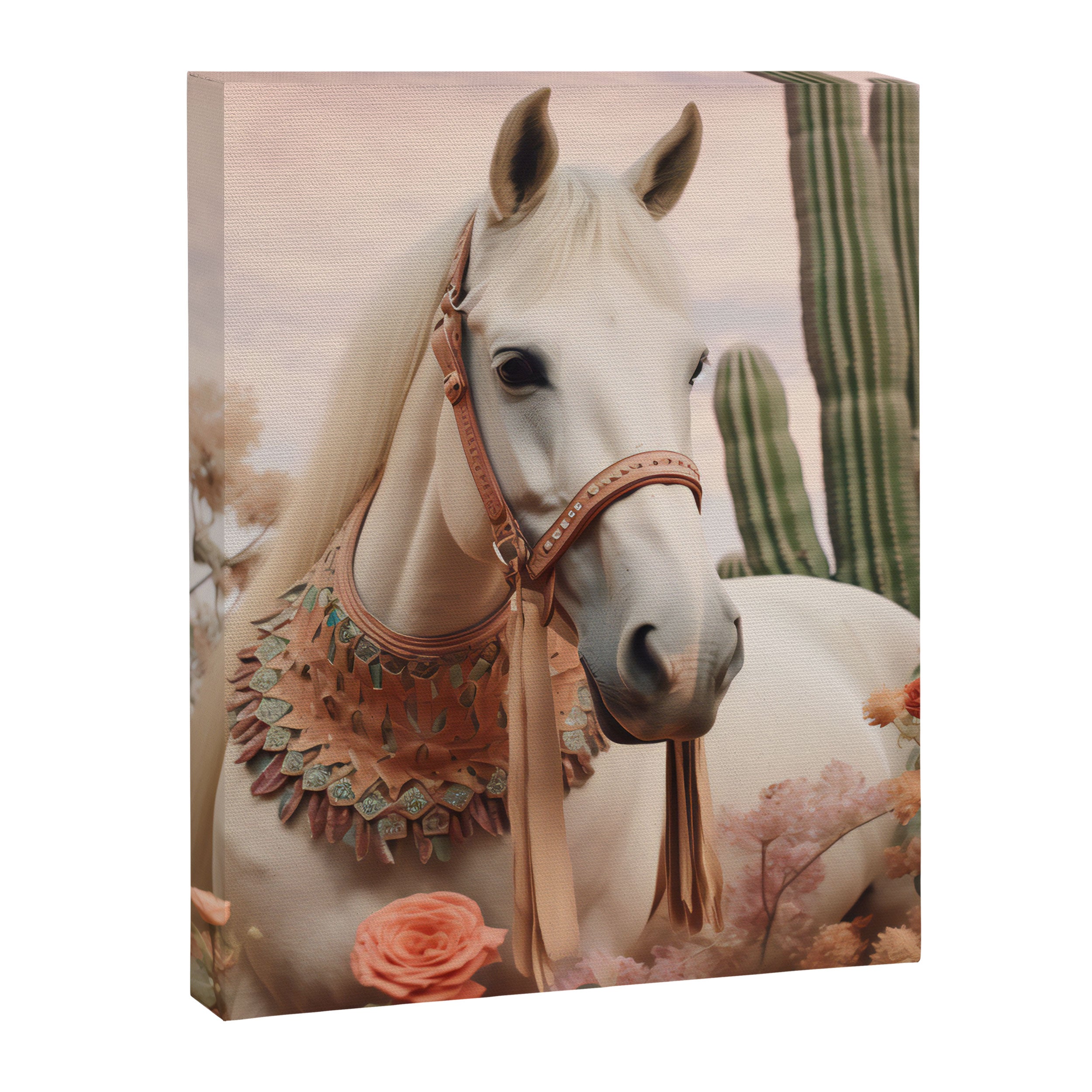 Desert Bohemian Garden Horse Canvas Print Gallery Image 6
