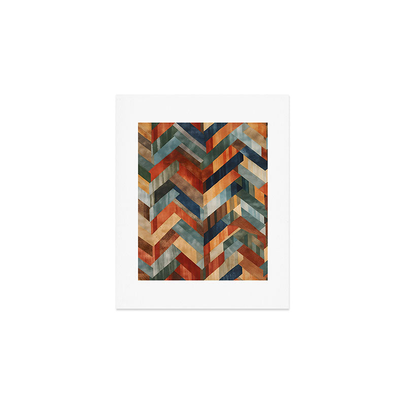 Desert Herringbone Reverie Art Print Gallery Image 1