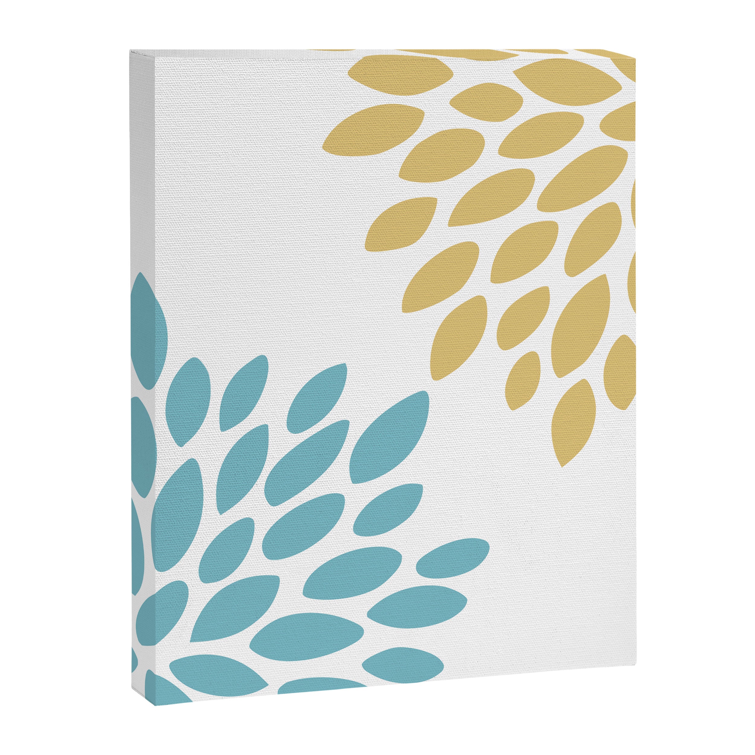 Duo Floral Prints, Yellow and Teal, Design Prints Canvas Print Gallery Image 8