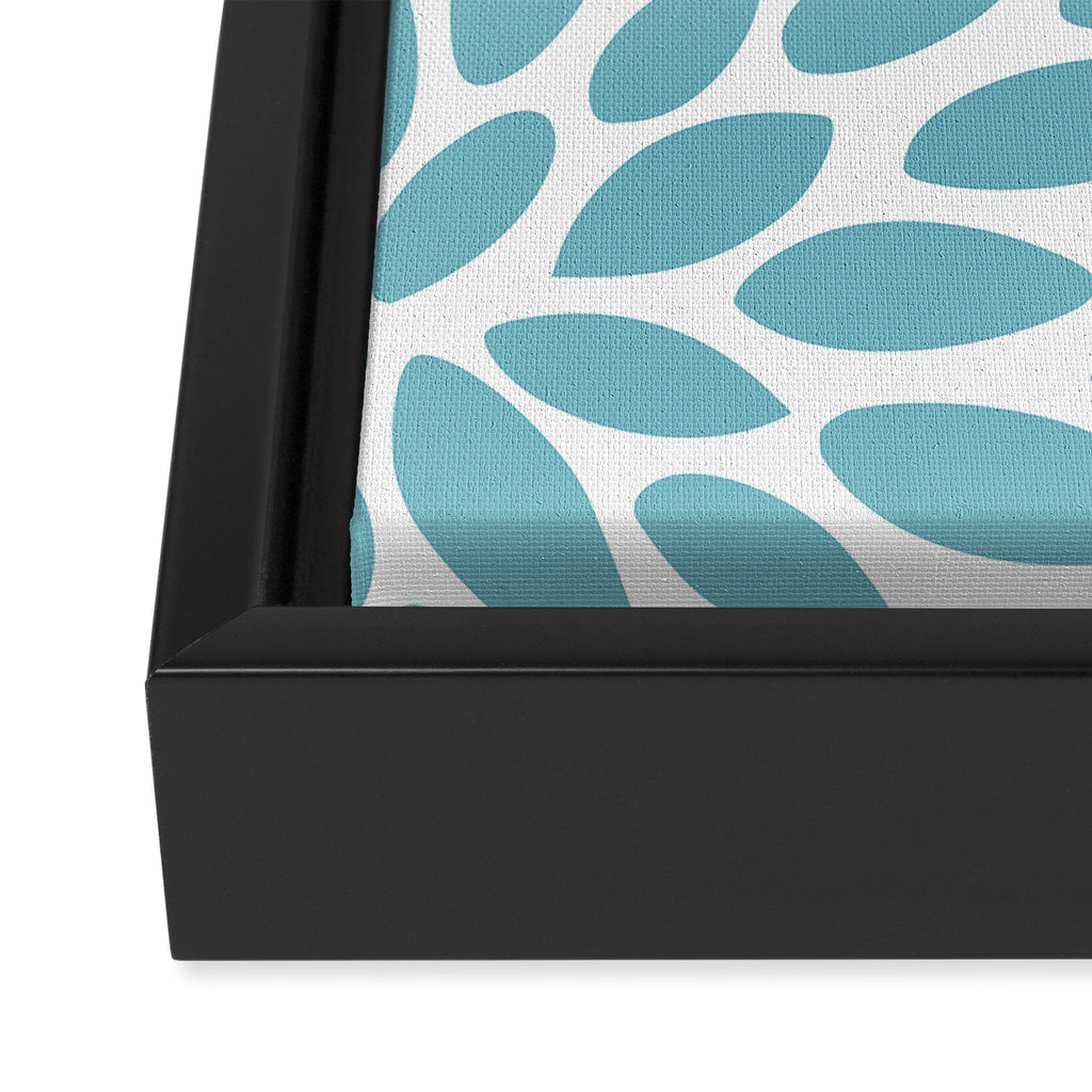 Duo Floral Prints, Yellow and Teal, Design Prints Framed Canvas Print Gallery Image 3