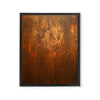 Earthy Rust Copper and Bronze Japandi Art Framed Canvas Print Gallery Image 8