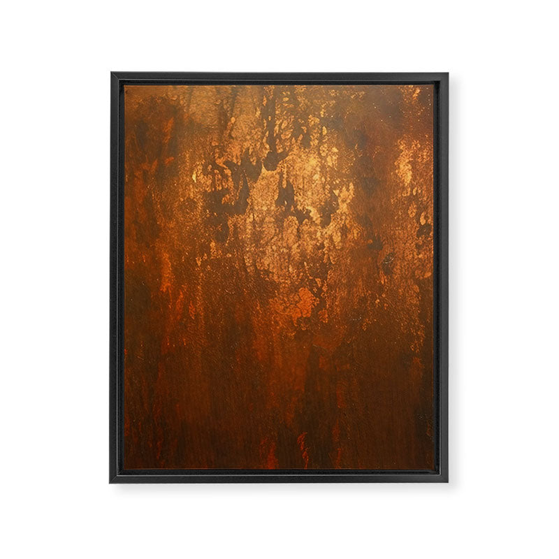 Earthy Rust Copper and Bronze Japandi Art Framed Canvas Print Gallery Image 8
