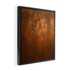 Earthy Rust Copper and Bronze Japandi Art Framed Canvas Print Gallery Image 2