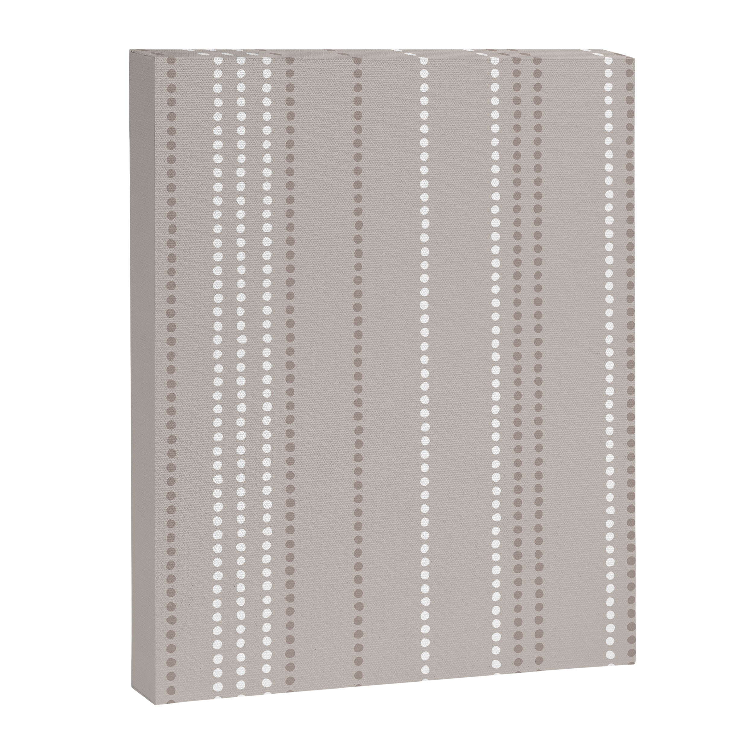 Ethnic Spotted Stripes in Beige Stone  Canvas Print Gallery Image 8
