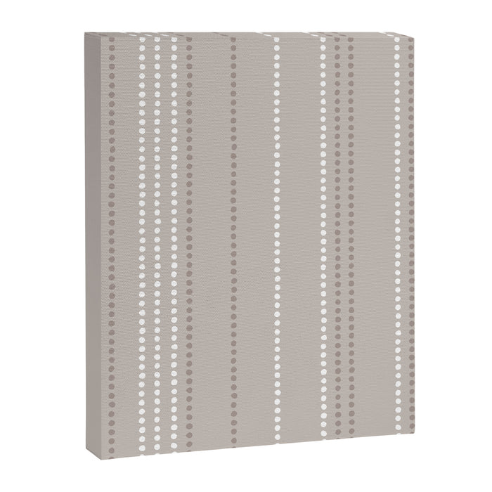 Ethnic Spotted Stripes in Beige Stone  Canvas Print Gallery Image 1