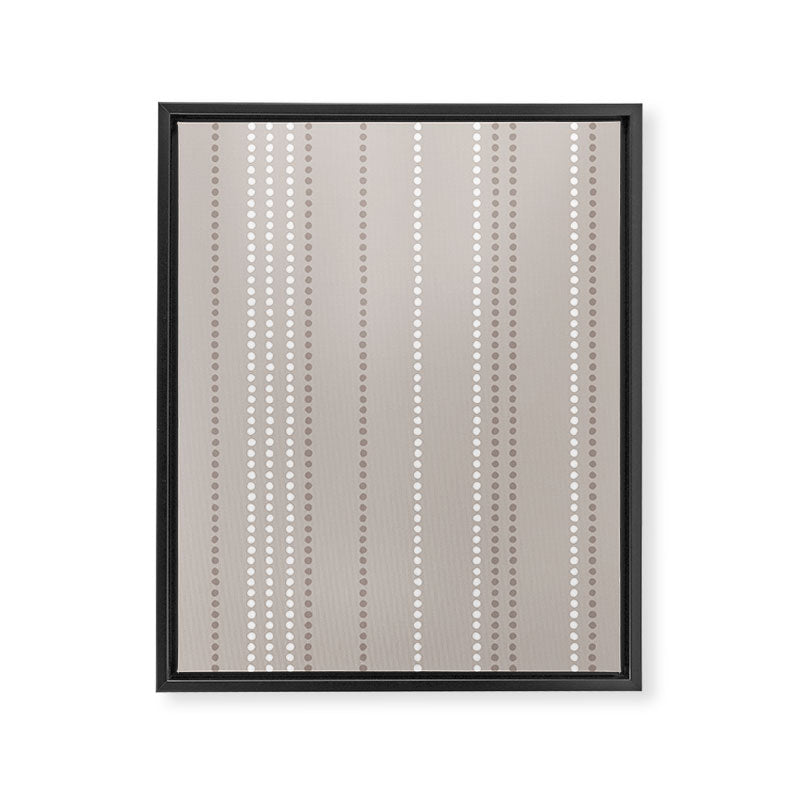 Ethnic Spotted Stripes in Beige Stone  Framed Canvas Print Gallery Image 8
