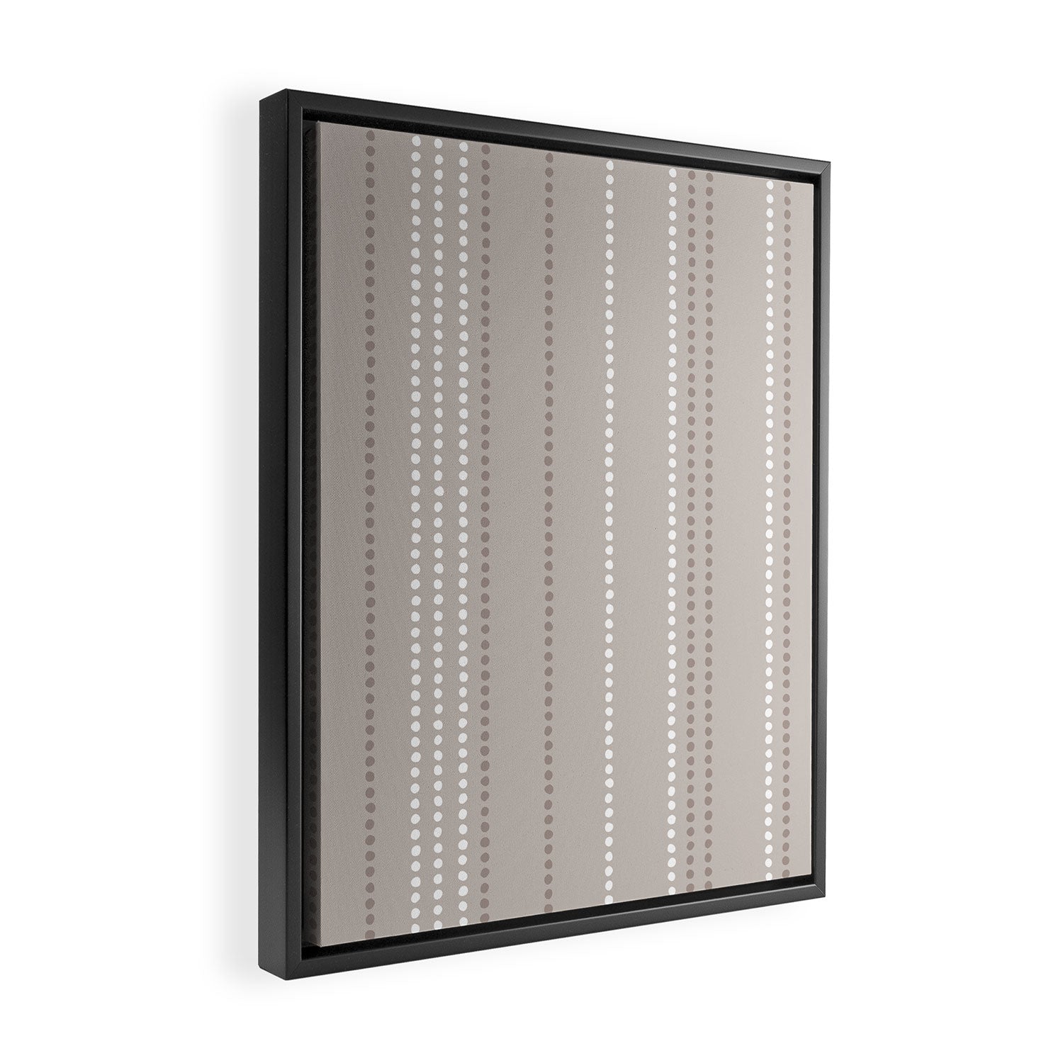 Ethnic Spotted Stripes in Beige Stone  Framed Canvas Print Gallery Image 2
