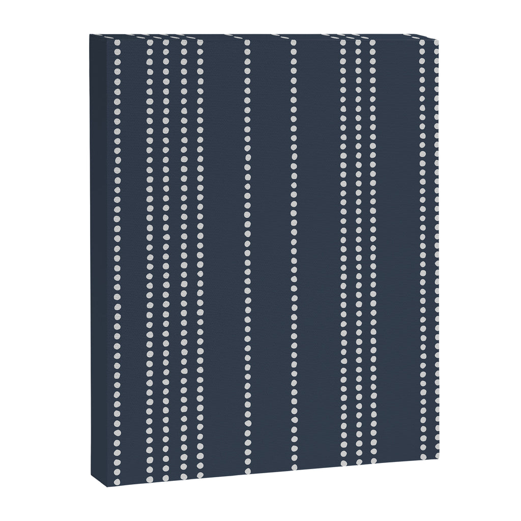 Ethnic Spotted Stripes in Blue Canvas Print Gallery Image 8