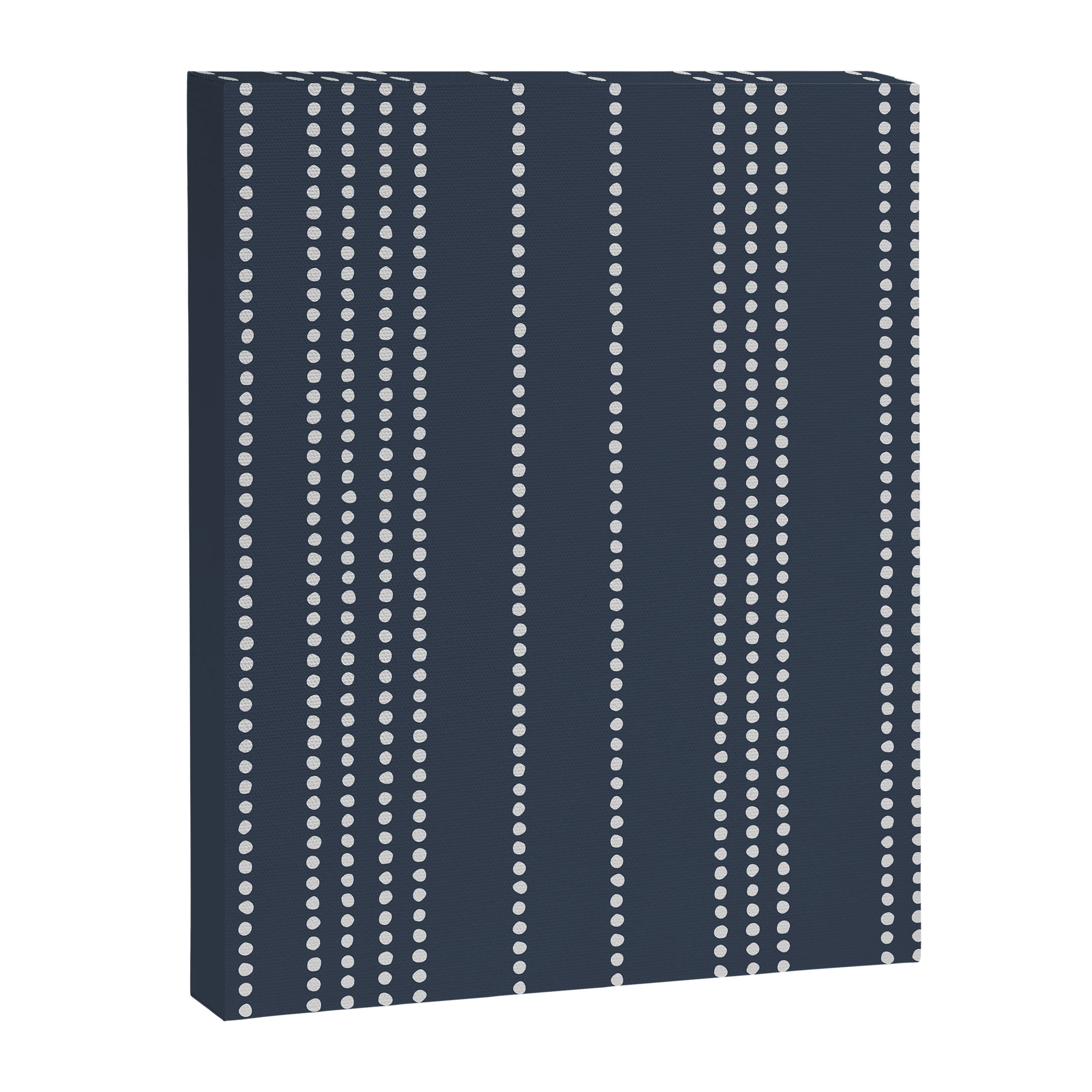 Ethnic Spotted Stripes in Blue Canvas Print Gallery Image 8