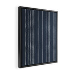 Ethnic Spotted Stripes in Blue Framed Canvas Print Gallery Image 2