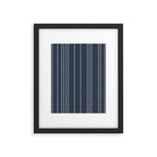 Ethnic Spotted Stripes in Blue Framed Art Print Gallery Image 6