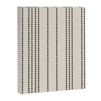 Ethnic Spotted Stripes in Ivory and Black Canvas Print Gallery Image 8