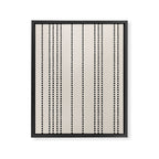 Ethnic Spotted Stripes in Ivory and Black Framed Canvas Print Gallery Image 8