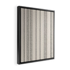 Ethnic Spotted Stripes in Ivory and Black Framed Canvas Print Gallery Image 2
