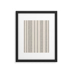 Ethnic Spotted Stripes in Ivory and Black Framed Art Print Gallery Image 6
