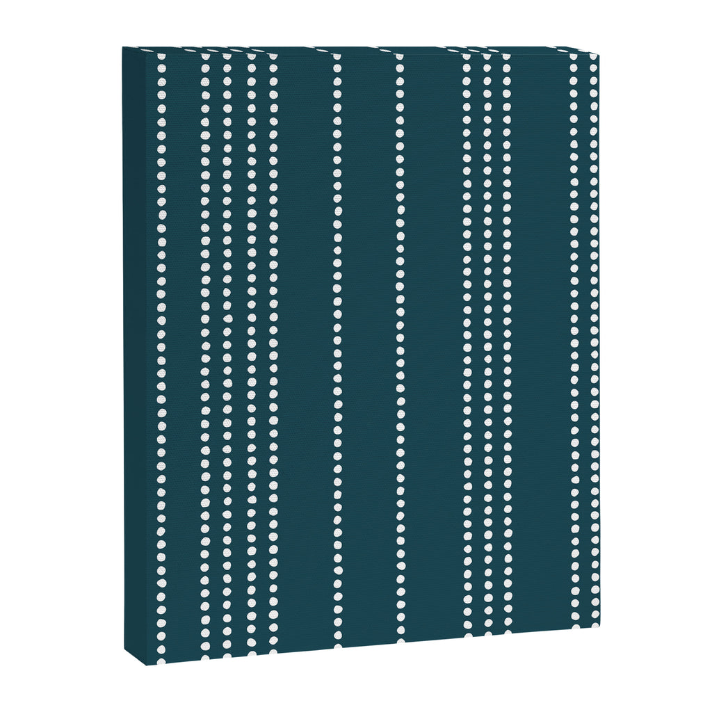 Ethnic Spotted Stripes in Teal Canvas Print Gallery Image 8