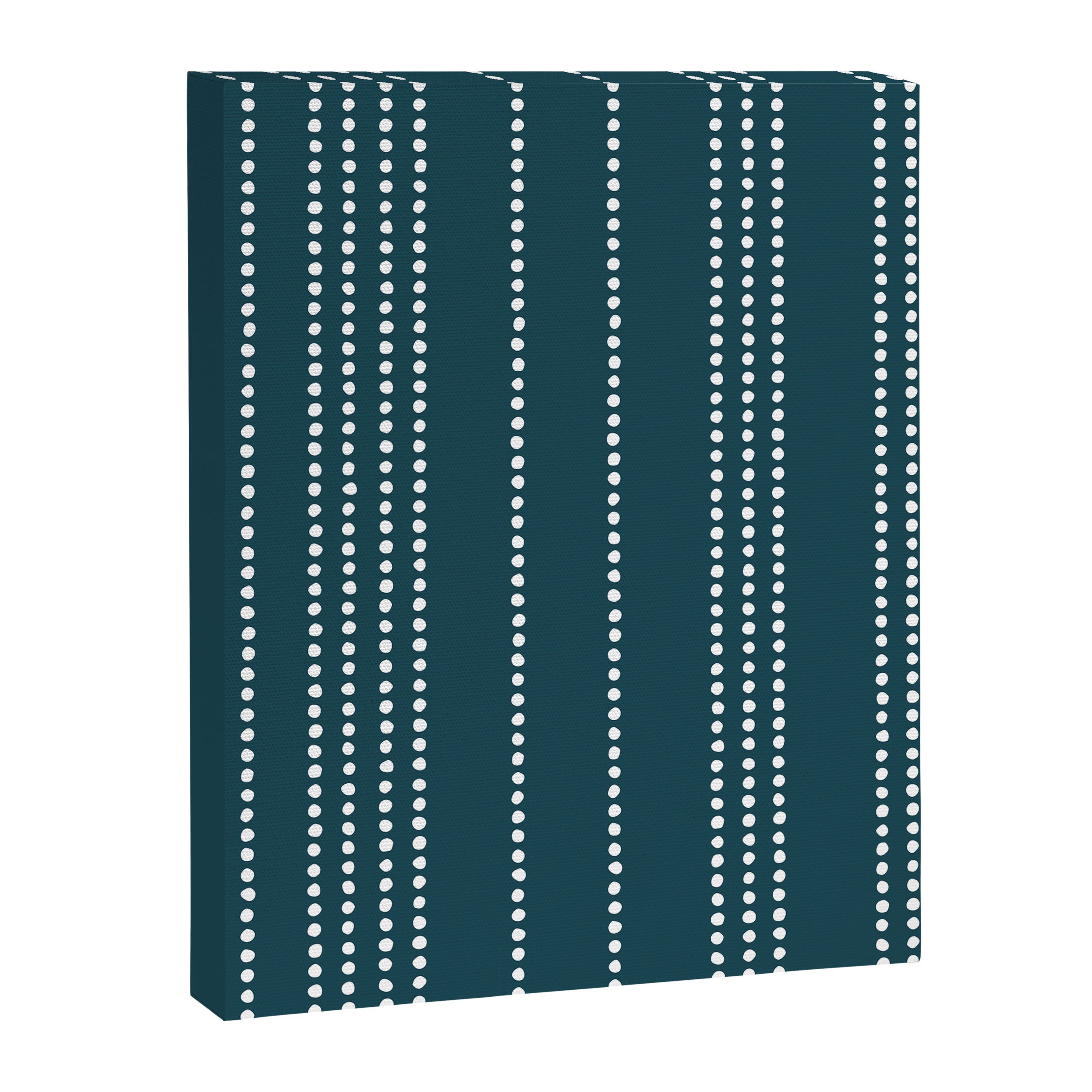 Ethnic Spotted Stripes in Teal Canvas Print Gallery Image 8
