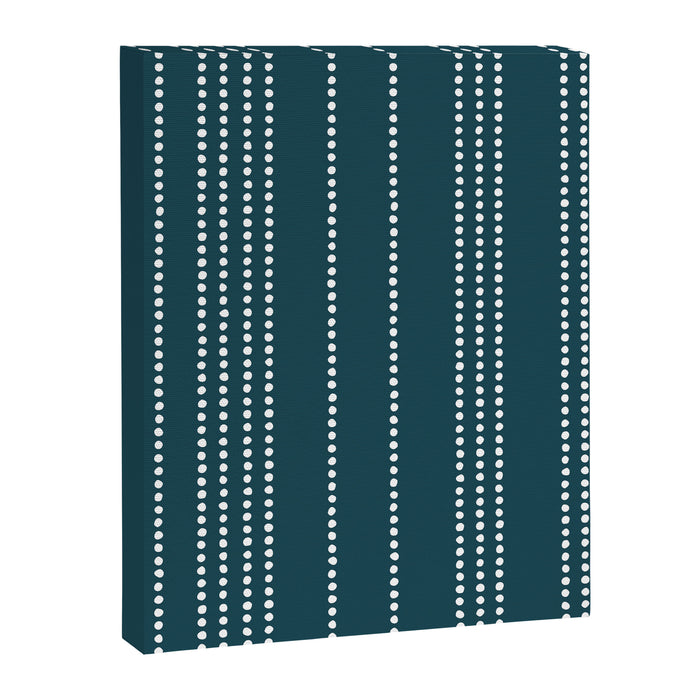 Ethnic Spotted Stripes in Teal Canvas Print Gallery Image 1