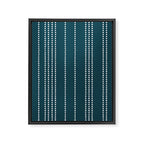 Ethnic Spotted Stripes in Teal Framed Canvas Print Gallery Image 8