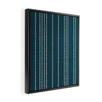 Ethnic Spotted Stripes in Teal Framed Canvas Print Gallery Image 2