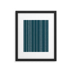 Ethnic Spotted Stripes in Teal Framed Art Print Gallery Image 6