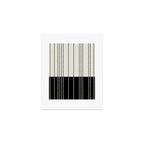 Ethnic Spotted Stripes, Ivory and Black Art Print Gallery Image 1