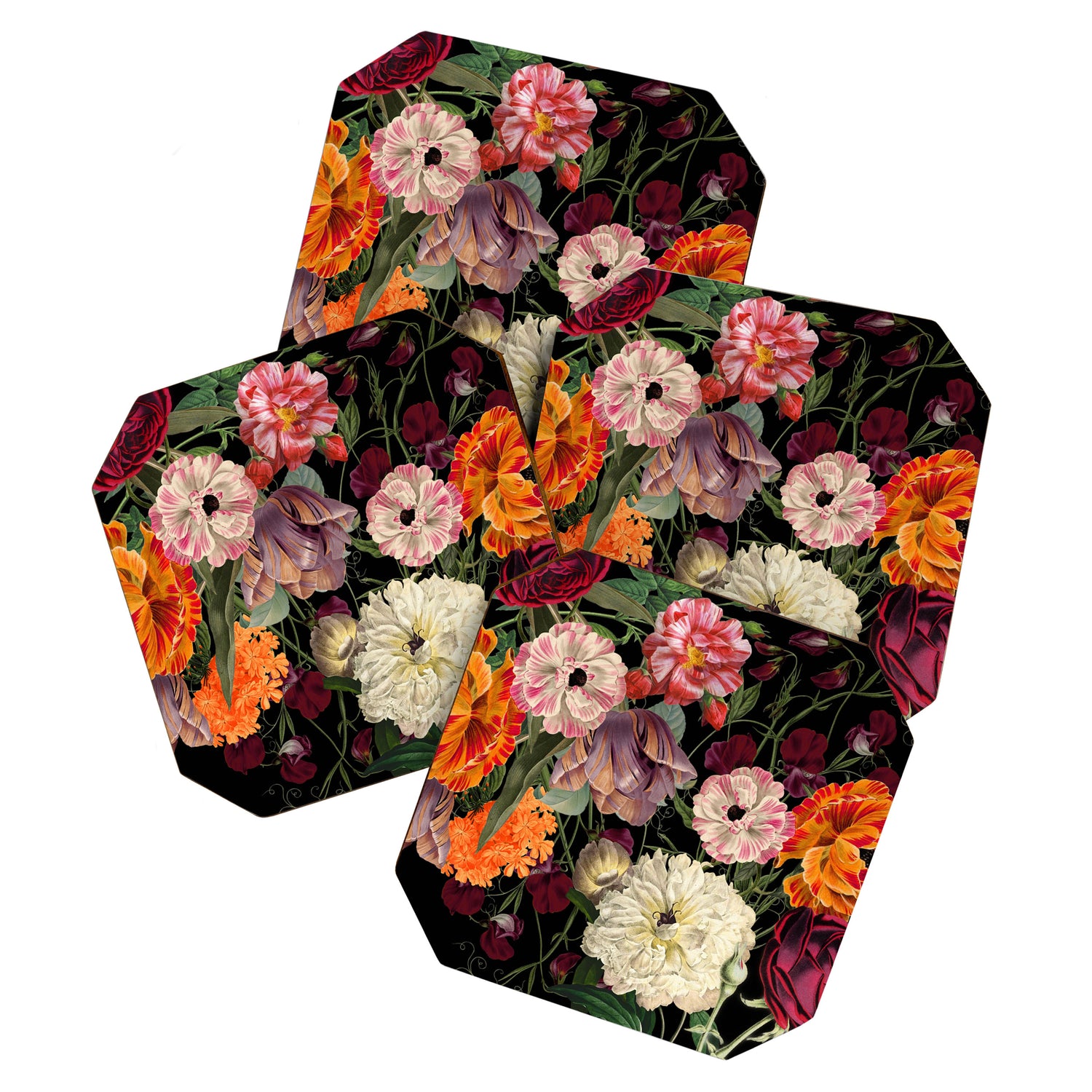 Evening Floral Harvest Vintage Art Prints Coaster Gallery Image 1