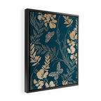 Exotic Florals and Butterflies Framed Canvas Print Gallery Image 2