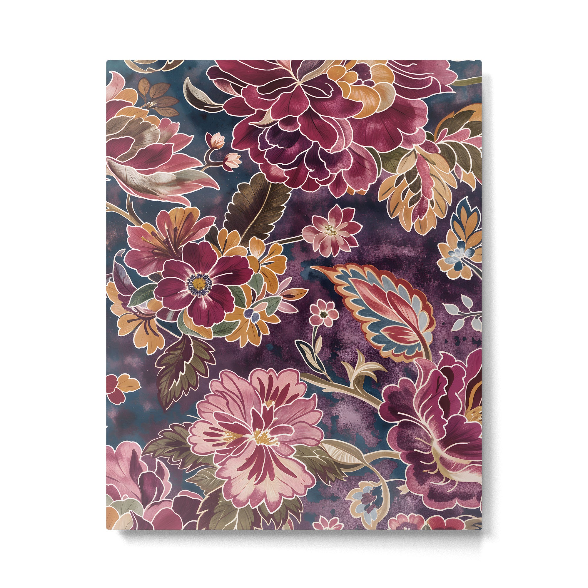Exotic Plum Bohemian Floral Metal Print Gallery Image 6