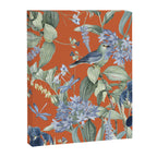 Exotic Wildlife Floral Garden on Orange Canvas Print Gallery Image 8