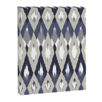 Festive, Boho Art, Geometric, Ikat Pattern, Blue and Gray Canvas Print Gallery Image 8