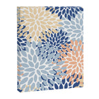 Festive, Floral Print, Coral, Peach, Light Blue, Navy Canvas Print Gallery Image 8