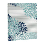 Festive, Floral Prints and Stripes, Teal and Blue Canvas Print Gallery Image 8