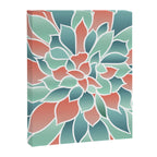 Festive, Floral Prints, Art Designs, Coral, Teal and Green Canvas Print Gallery Image 8