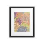 Festive, Floral Prints, Orange, Yellow, Teal and Pink Framed Art Print Gallery Image 6