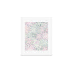 Festive, Floral Prints, Pink and Green, Modern Print Art Art Print Gallery Image 1