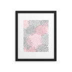 Festive, Floral Prints, Pink, Gray, White Framed Art Print Gallery Image 6
