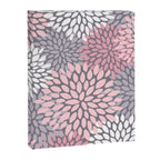 Festive, Floral Prints, Pink, White on Gray Canvas Print Gallery Image 8