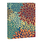 Festive Floral Prints, Red, Teal, Yellow, Orange, Colourful Prints Canvas Print Gallery Image 8