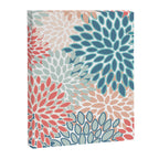 Festive, Floral Prints, Teal, Coral, Peach Canvas Print Gallery Image 8