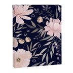 Festive, Modern, Floral Prints, Pink and Navy Canvas Print Gallery Image 8