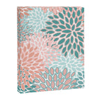 Festive, Modern, Floral Prints, Teal and Coral Canvas Print Gallery Image 8