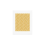 Festive Mustard Yellow, Triangles  Art Print Gallery Image 1