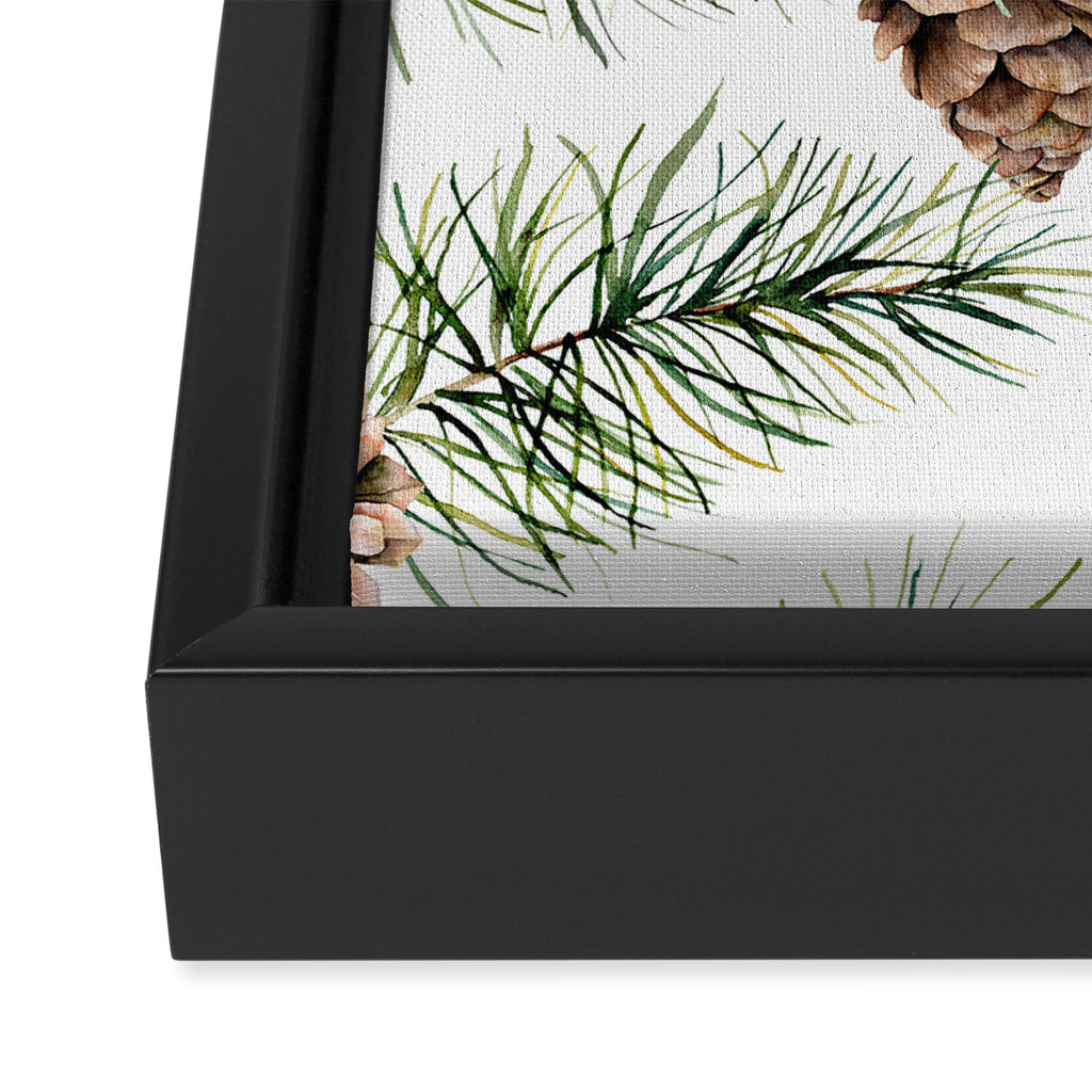 Festive Pinecones Framed Canvas Print Gallery Image 3